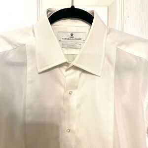 Turnbull & Asser white Marcella dress shirt with double cuffs
